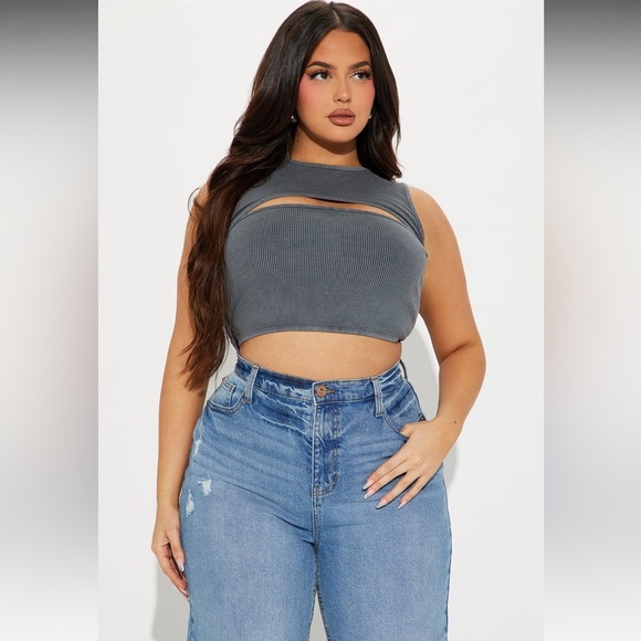 Kamille Washed Cut Out Bodysuit | Charcoal | NEW/NWT!!🖤🔥🖤🔥 - Picture 6 of 9